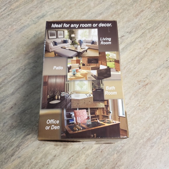 NIB Mosaic glass lamp w remote/ wrought iron stand - Picture 7 of 7